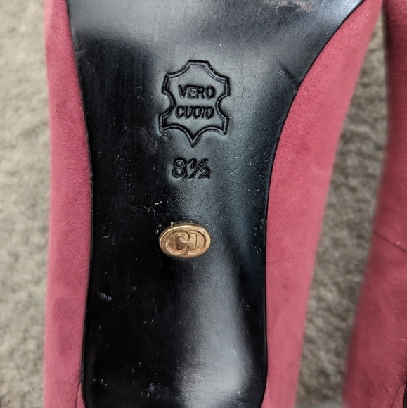 Charles David burgundy suede high heels size 8.5 - Picture 7 of 9